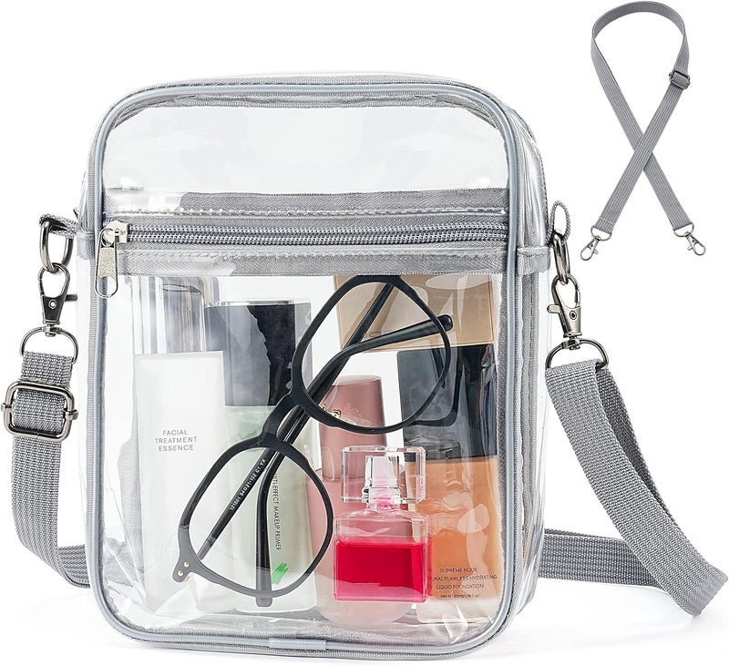yuanming Clear Bag Stadium Approved, Clear Crossbody Purse Bag, Clear Stadium Bags for Women - Image 1